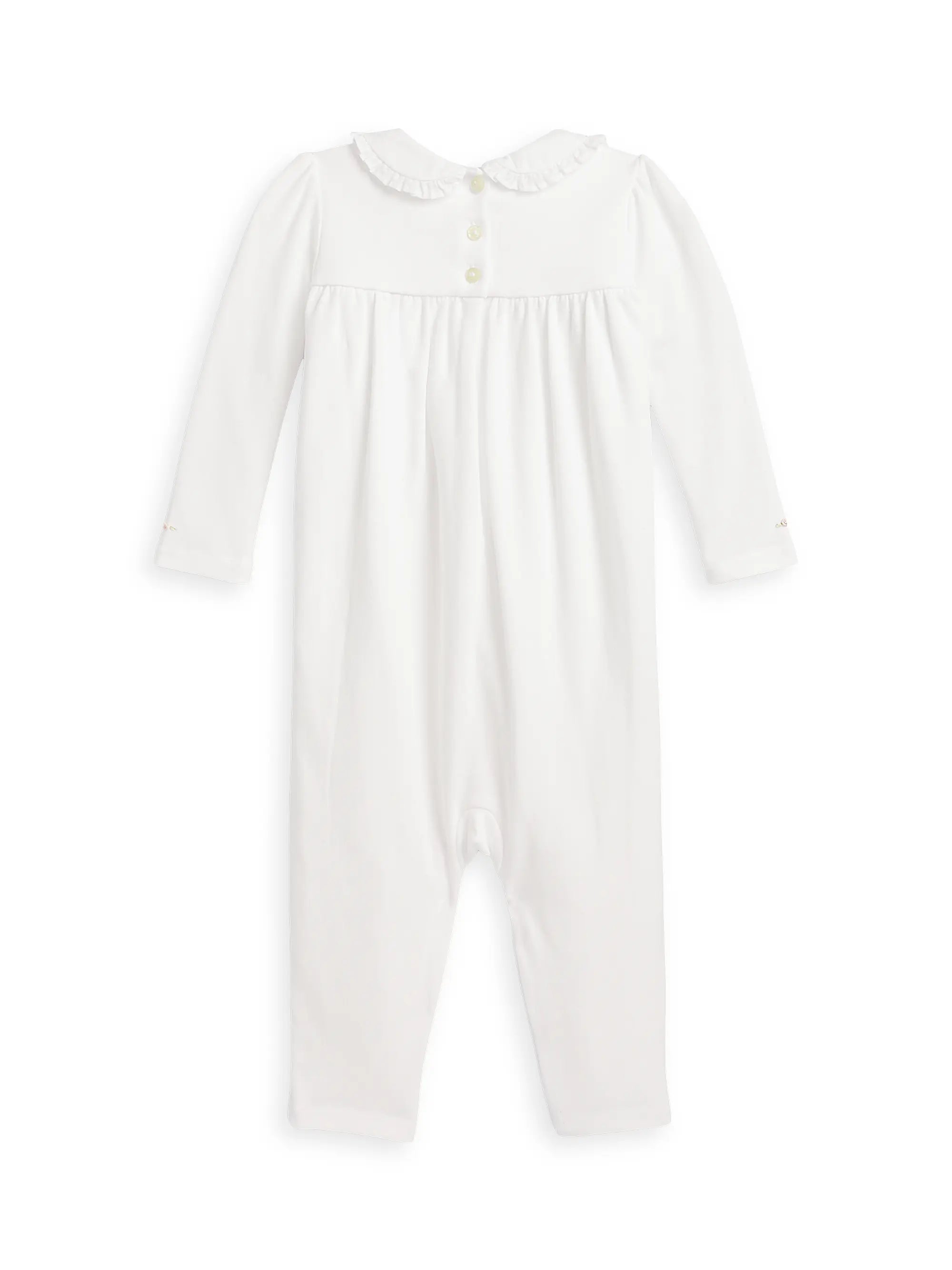 Baby Girl's Smocked Organic Cotton Onesie (EUC 12M)
