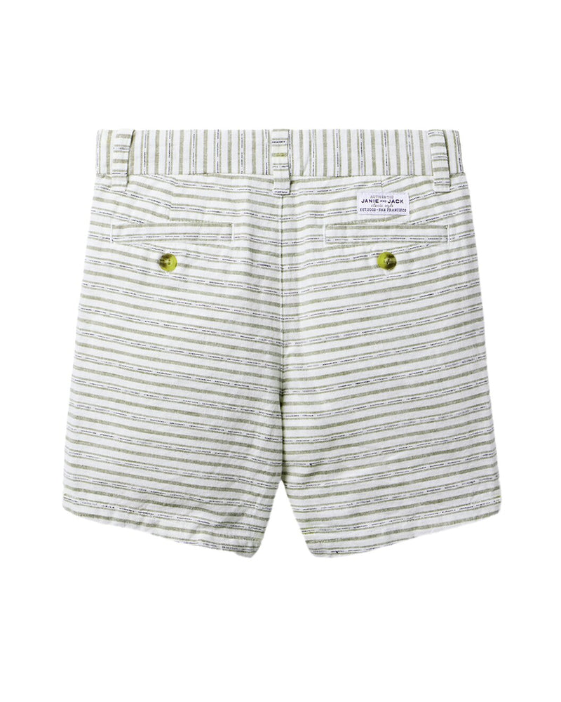 Striped Linen Blend Shorts (EUC 3T)