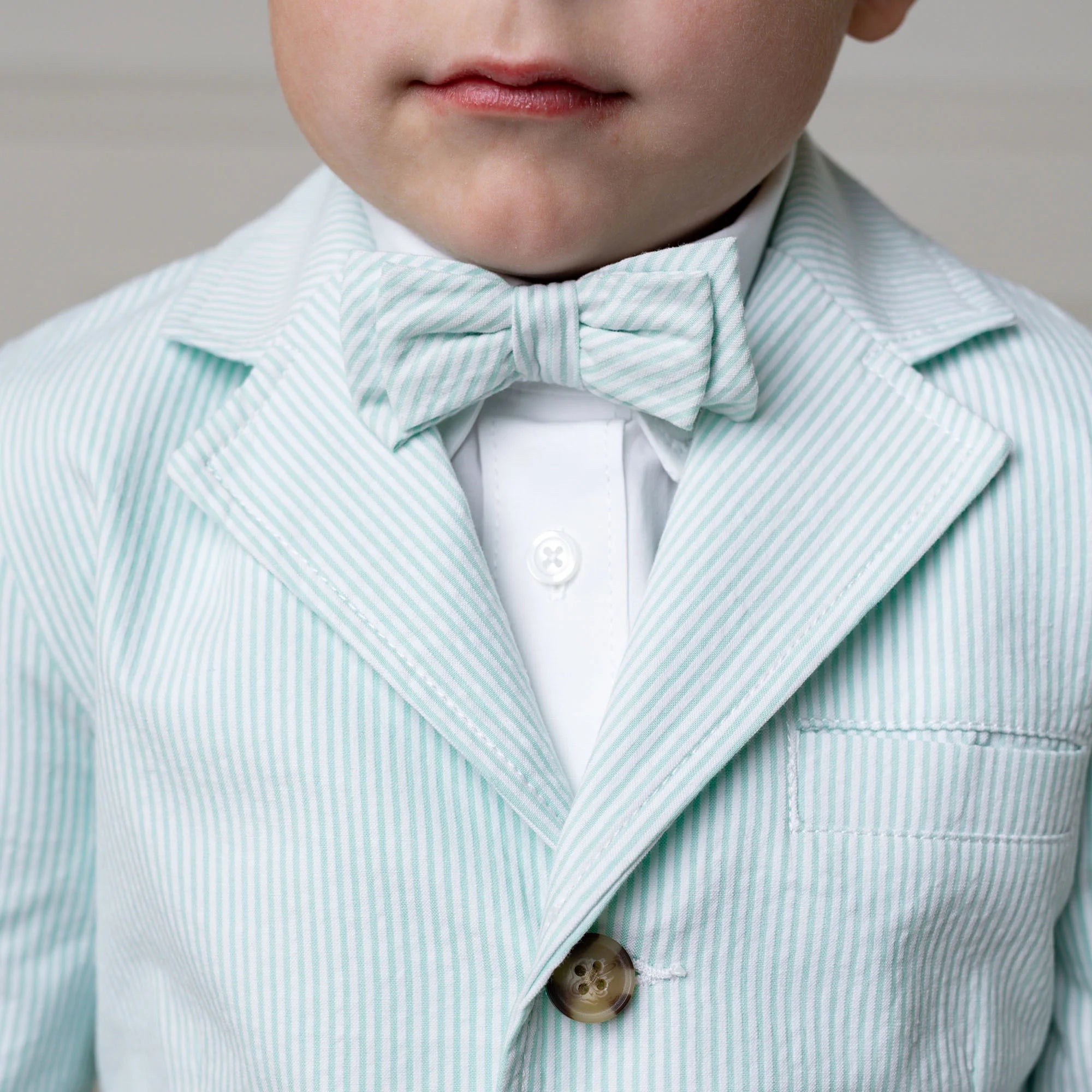 Green Seersucker Bow Tie (NWOT) Small