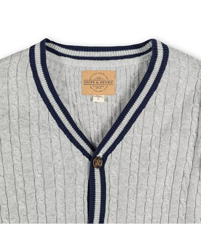 Organic Long Sleeve Cable Knit Cardigan Sweater (EUC 3T)