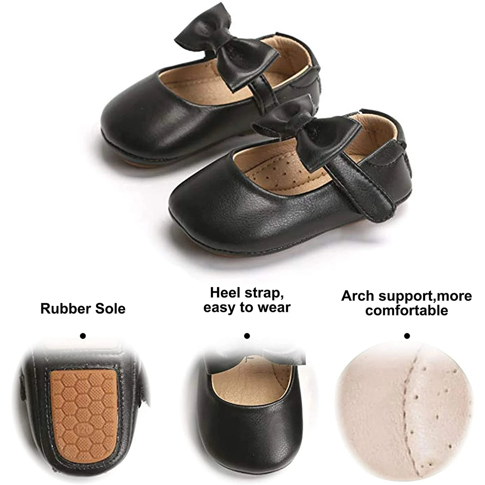 Baby Walking Shoes Moccasins Rubber Sole in (Size 12-18M) EUC