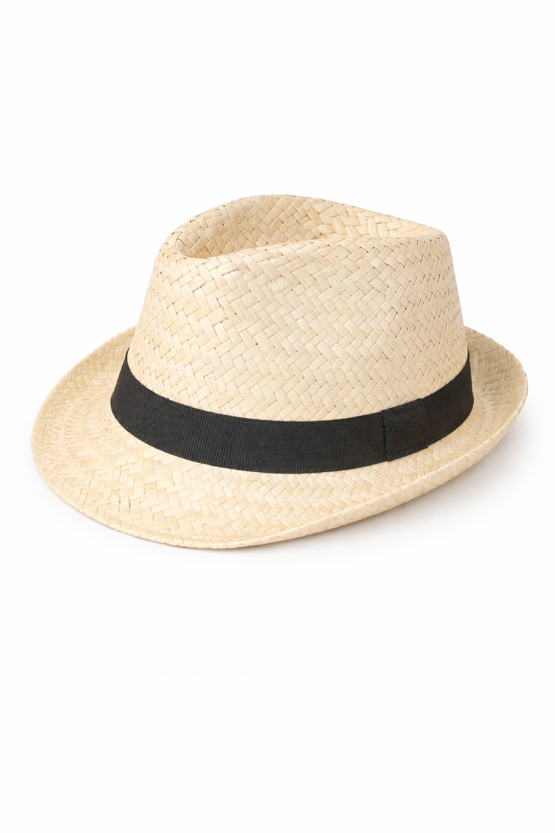 Boys Straw Fedora (Size 12-24) EUC