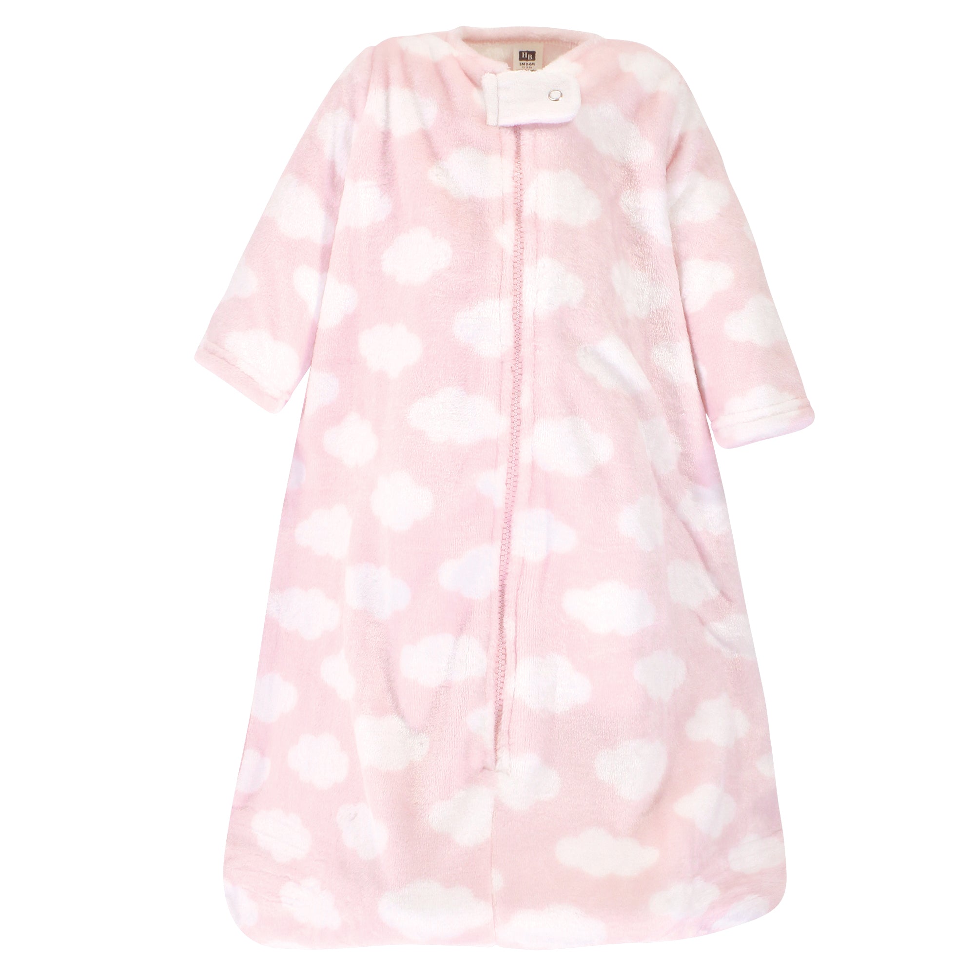 Hudson Baby Plush Sleeping Bag, Sack, Blanket, Pink Clouds Dress (6-12M) EUC