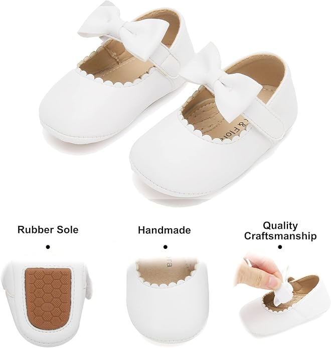 Baby Walking Shoes Moccasins Rubber Sole in (Size: 12-18M) EUC