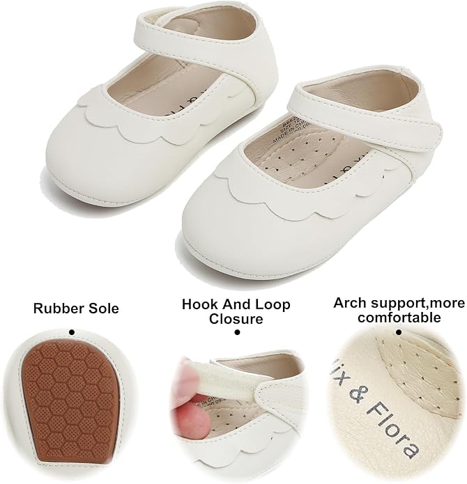 Baby Walking Shoes Moccasins Rubber Sole in (Size: 9-12M) EUC