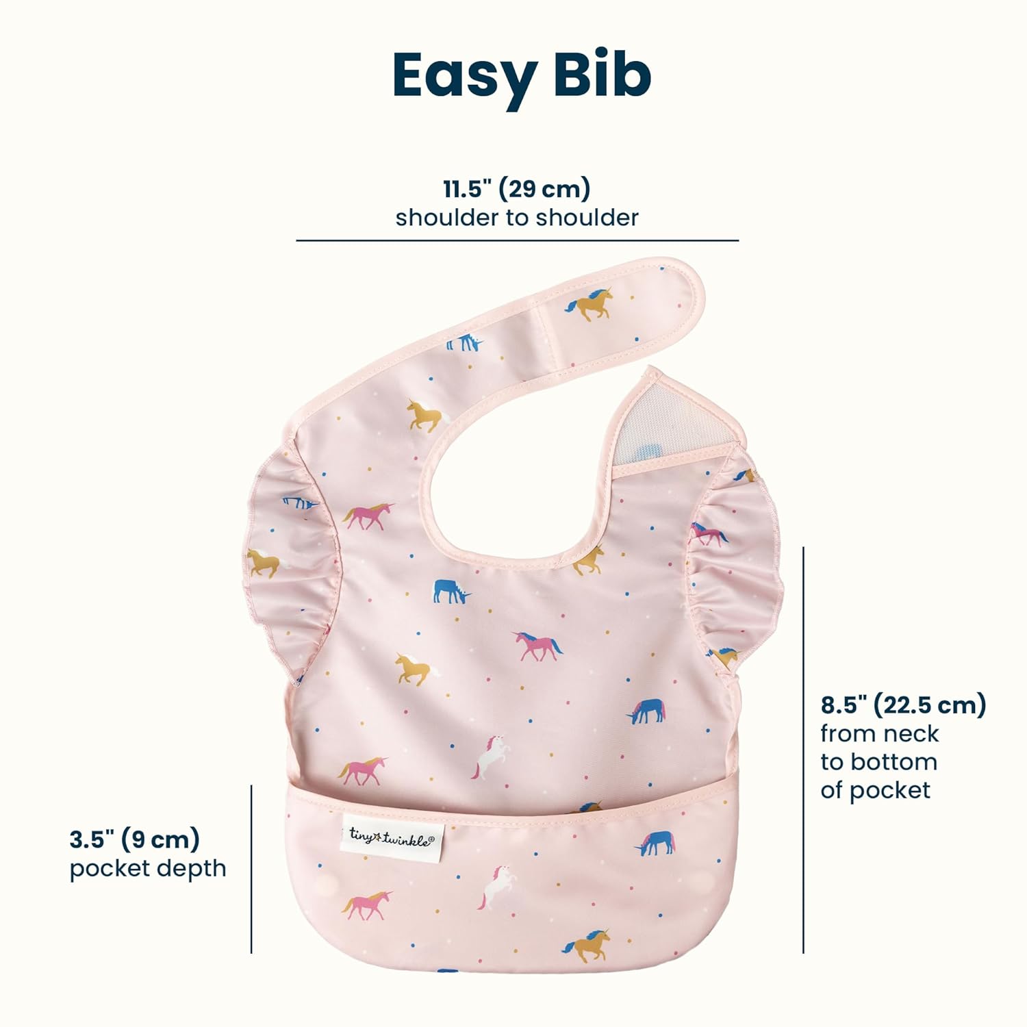 Mess-Proof Baby Bibs for Eating 3 Pack, (Ages: 6-36M)