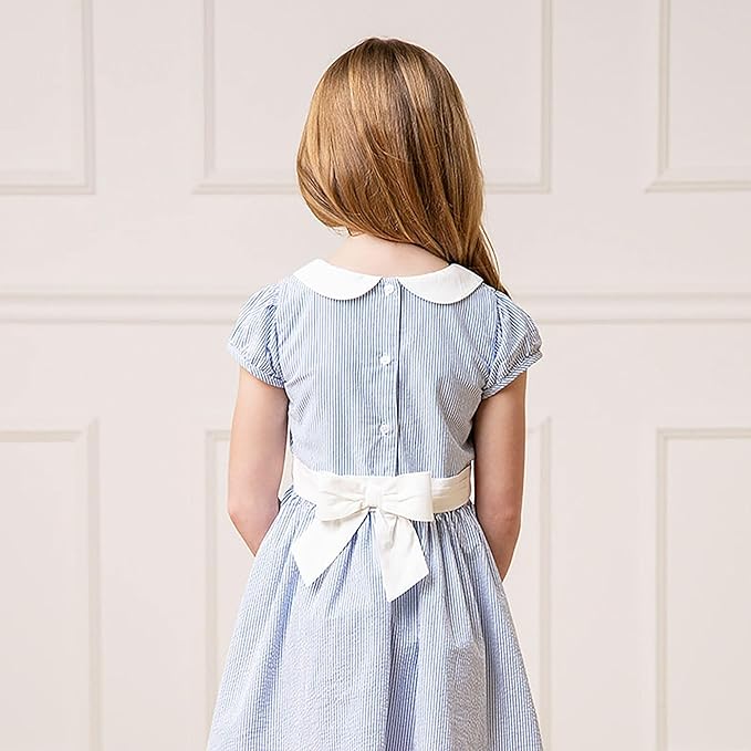Girls' Short Sleeve Special Occasion Peter Pan Collar Dress (12-18M) NWT