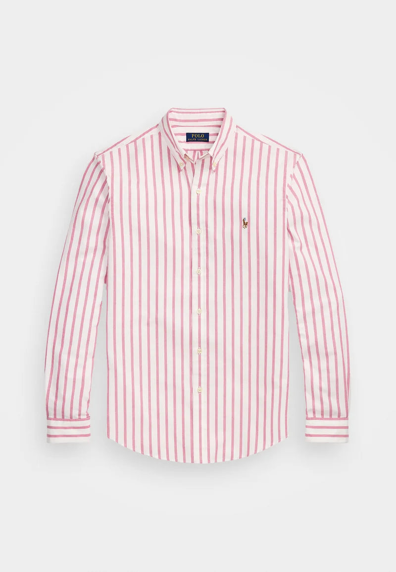 Polo Striped Oxford Shirt Pink/White (Size 3T) NWT