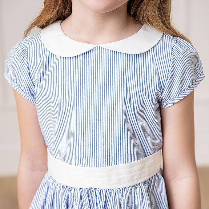 Girls' Short Sleeve Special Occasion Peter Pan Collar Dress (12-18M) NWT