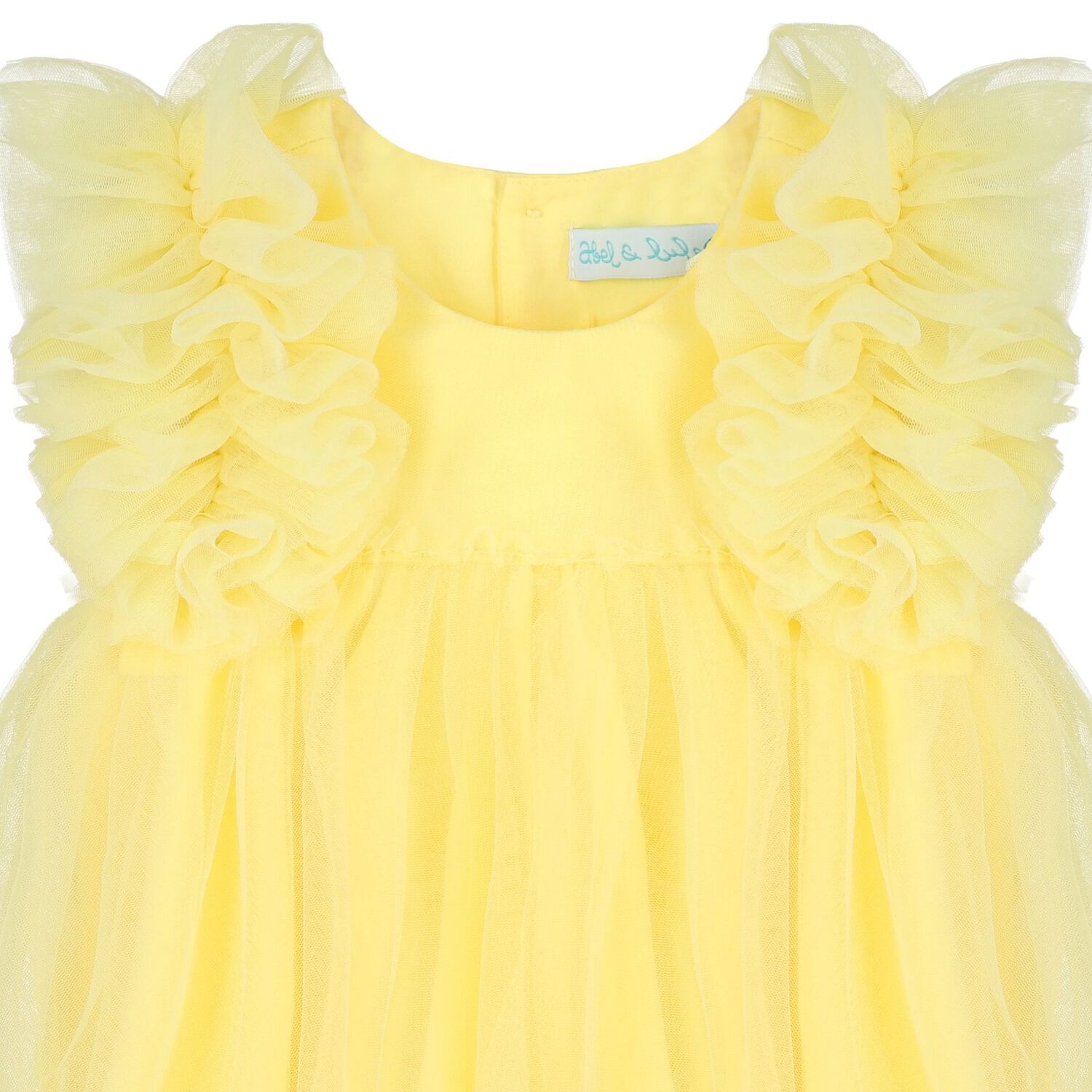 Younger Girls Yellow Ruffled Tulle Dress (NWT 18M)