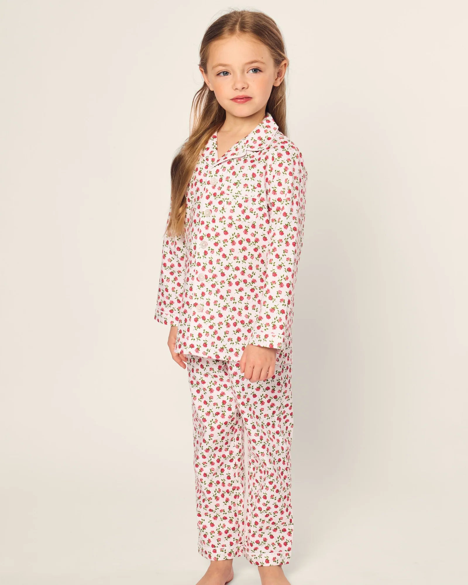 Kid's Twill Pajama Set in Petite Petals (NWT 12- 18M)