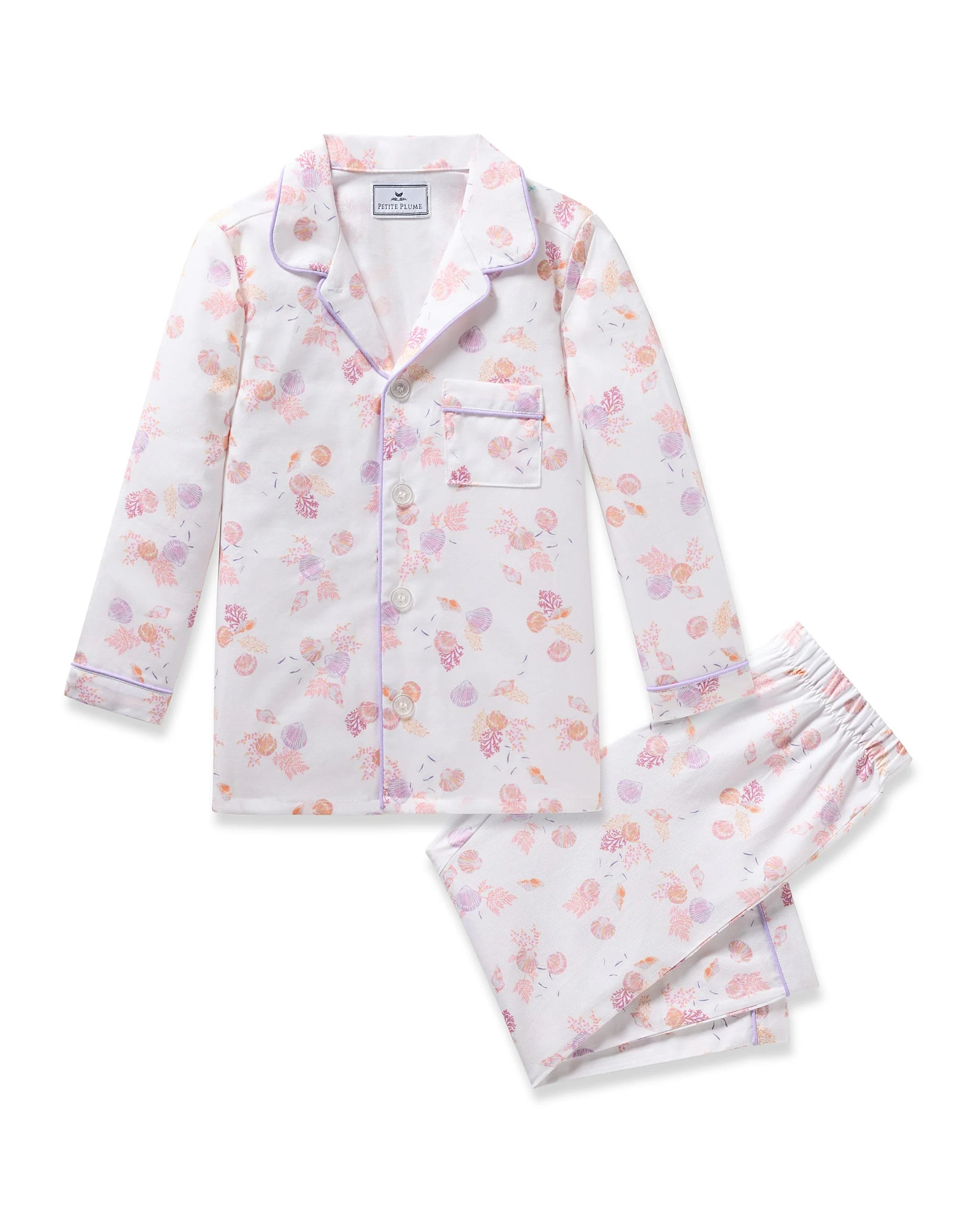 Kid's Twill Pajama Set in Pink Timeless Toile (EUC 12-18M)