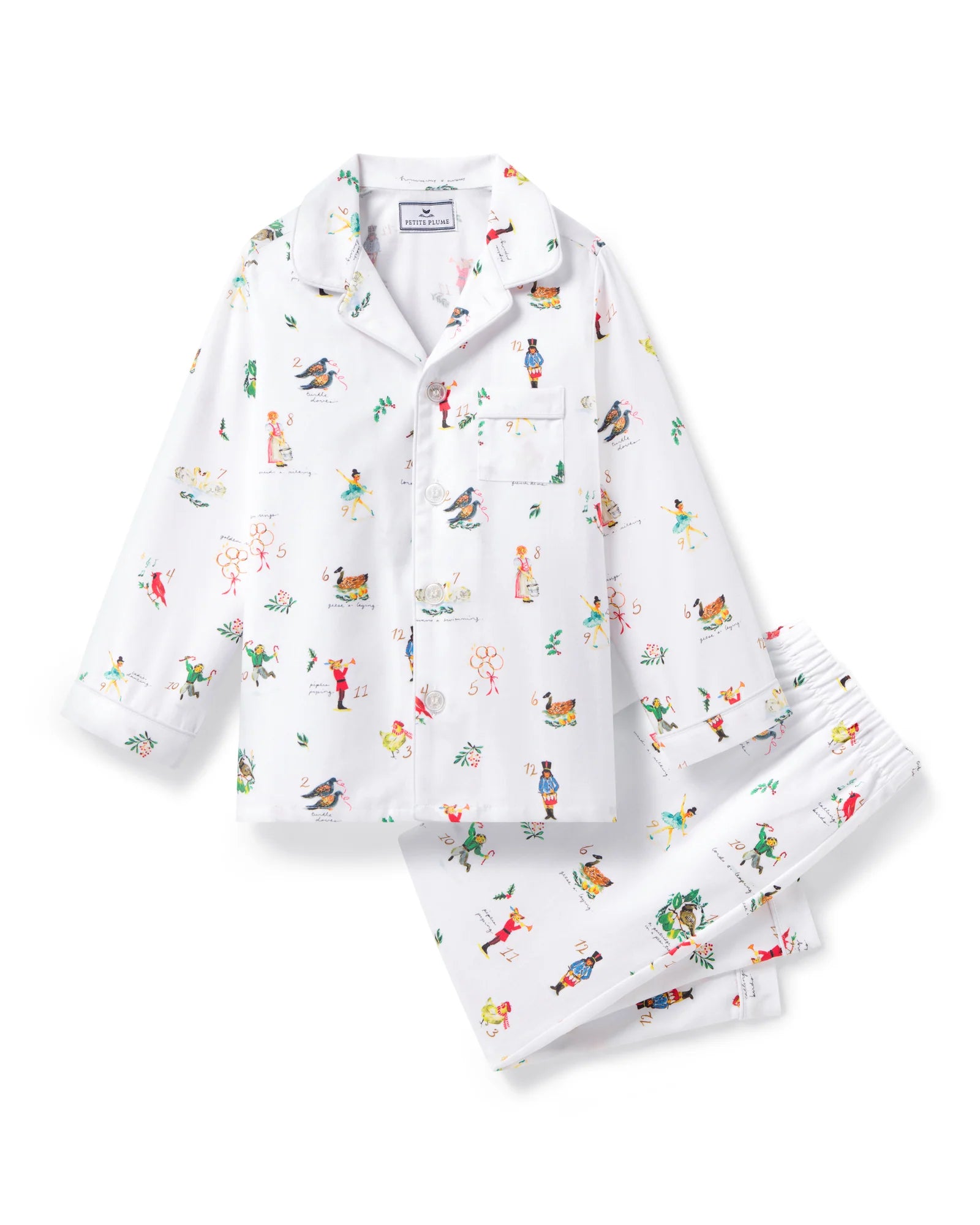 Kid's Twill Pajama Set in 12 Days of Christmas (Size 4T) NWT