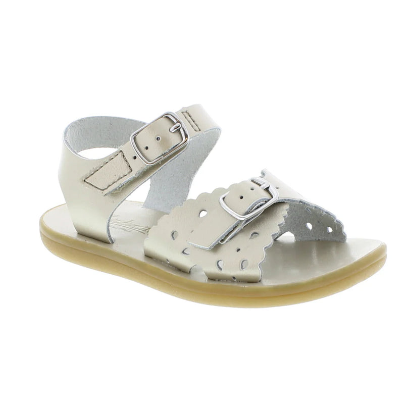 Footmates Ariel - ES011-041 - Silver & Gold Micro (Size 2) EUC