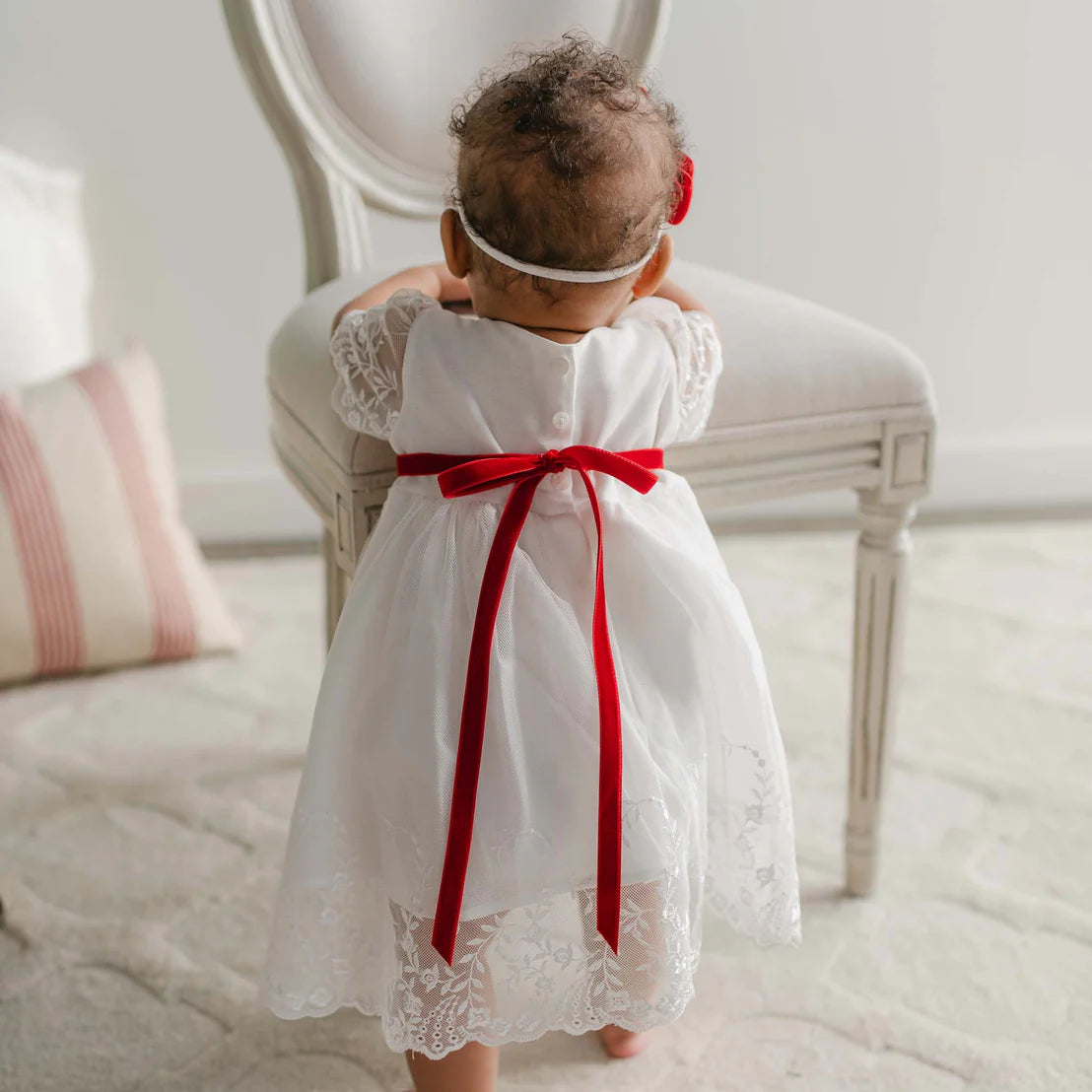 Ella Holiday Romper Dress (6-12M) EUC