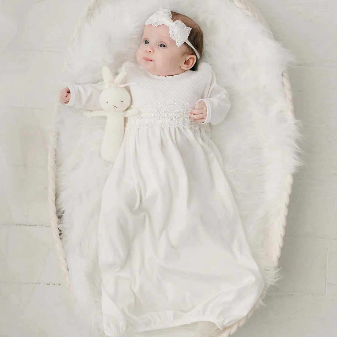 Madeline Newborn Gown (0-3M) EUC