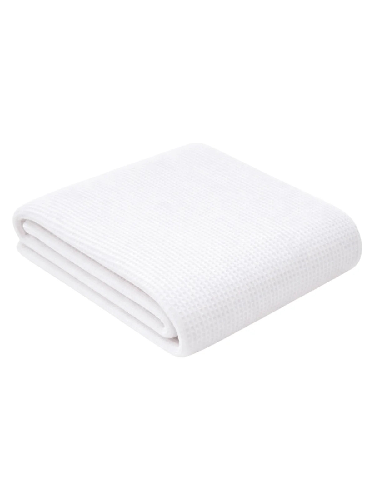 Organic Cotton Waffle Swaddle Blanket, Lucent White EUC