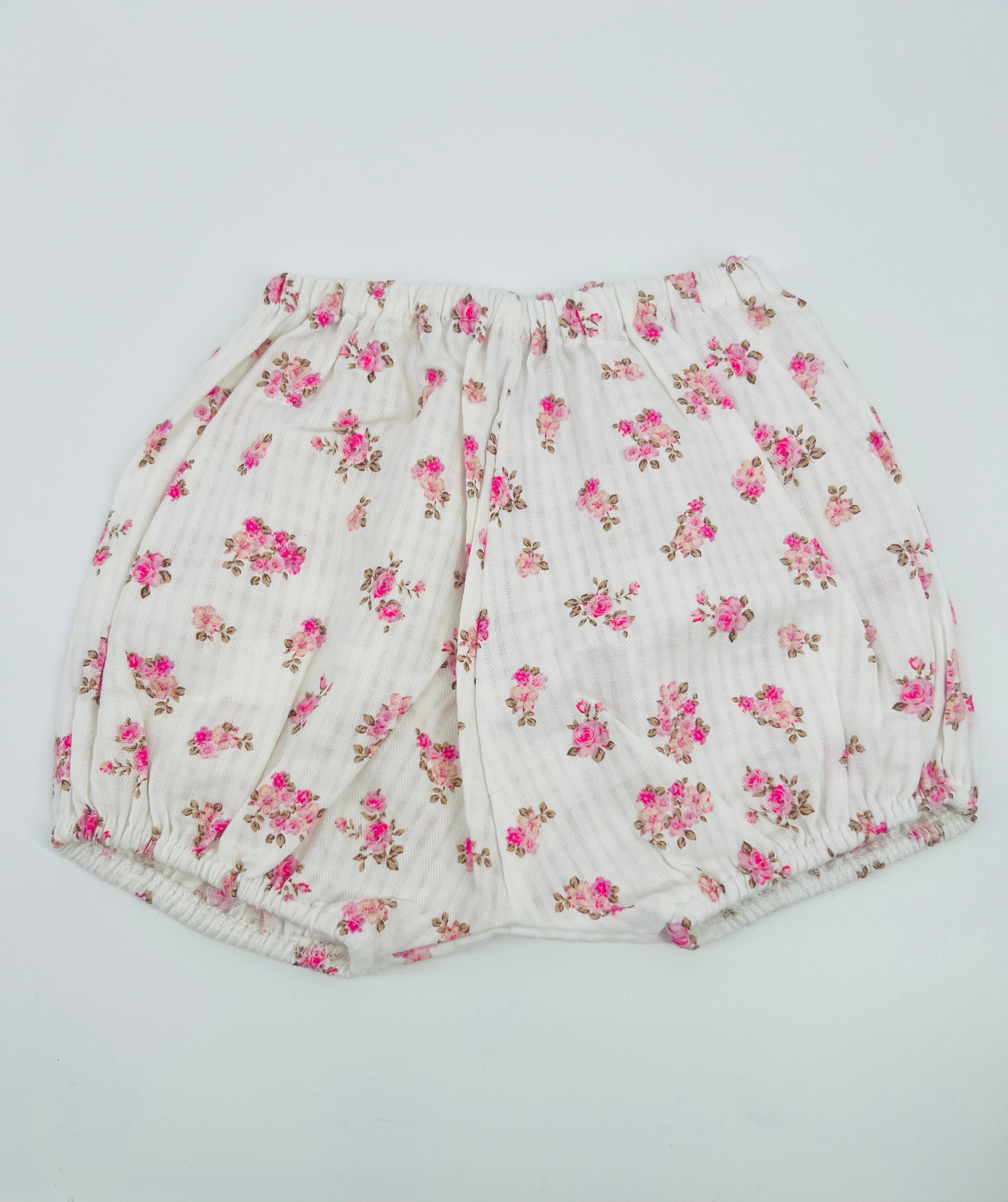 Bebe Organic Pink White Floral Ruffle Trim Dress (12M) NWT