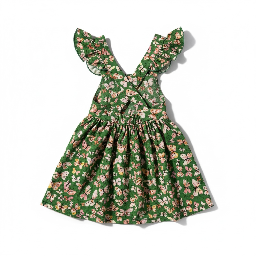 Sleeveless Strappy Butterfly Twirl Dress - (12-18M) EUC
