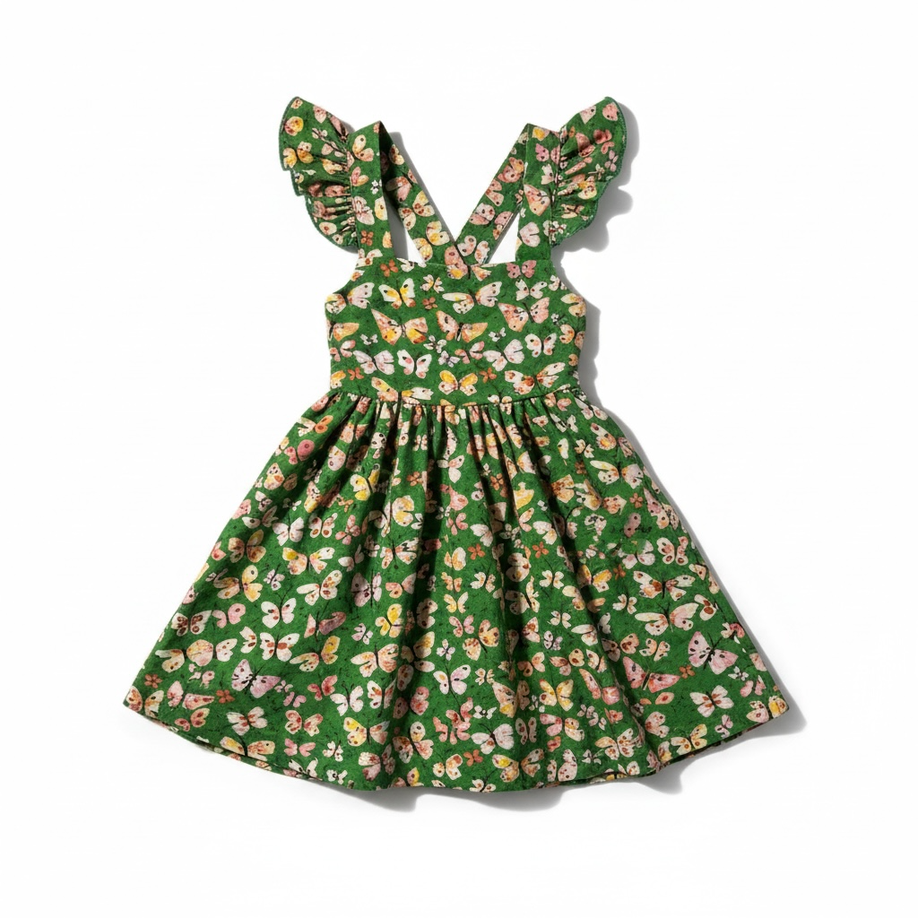 Sleeveless Strappy Butterfly Twirl Dress - (12-18M) EUC