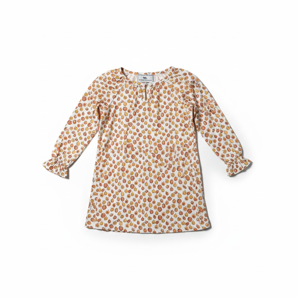 Delphine Nightgown Pumpkin Patch (12-18M) EUC
