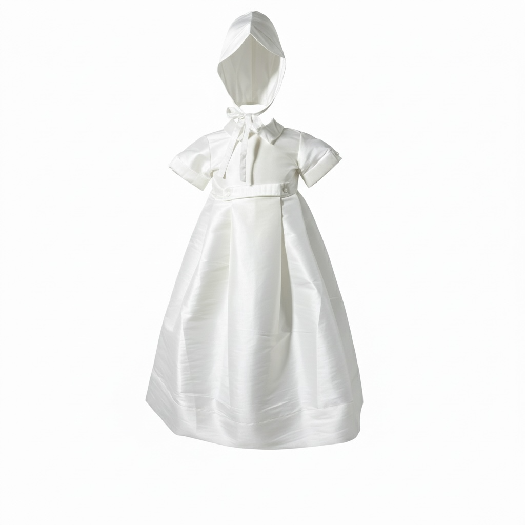 Boy or Girl Ivory Gown & Bonnet Christening Gift Set ( Size 9M) NWOT