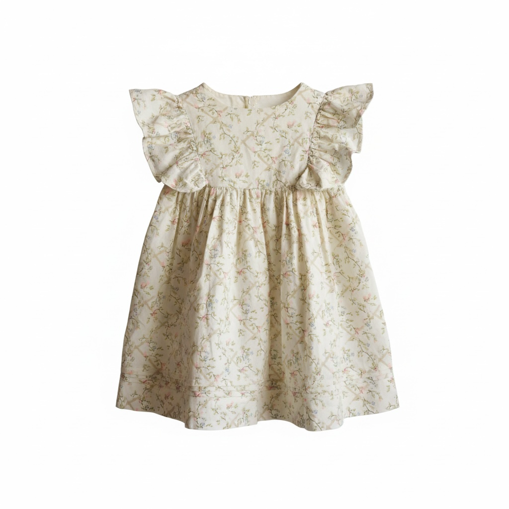 Floral Seersucker Puff Sleeve Dress (18-24M) NWOT
