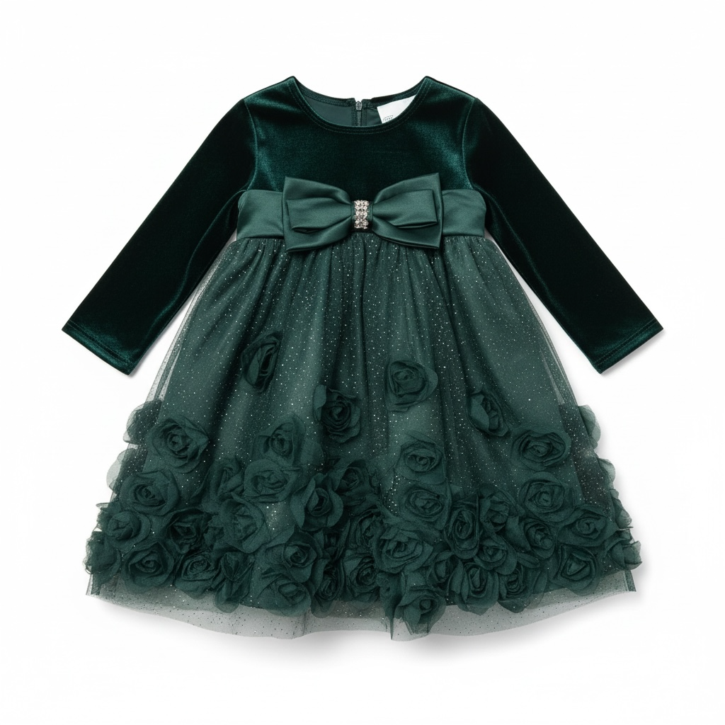 Velvet & Soutache Party Dress (Size 18M)