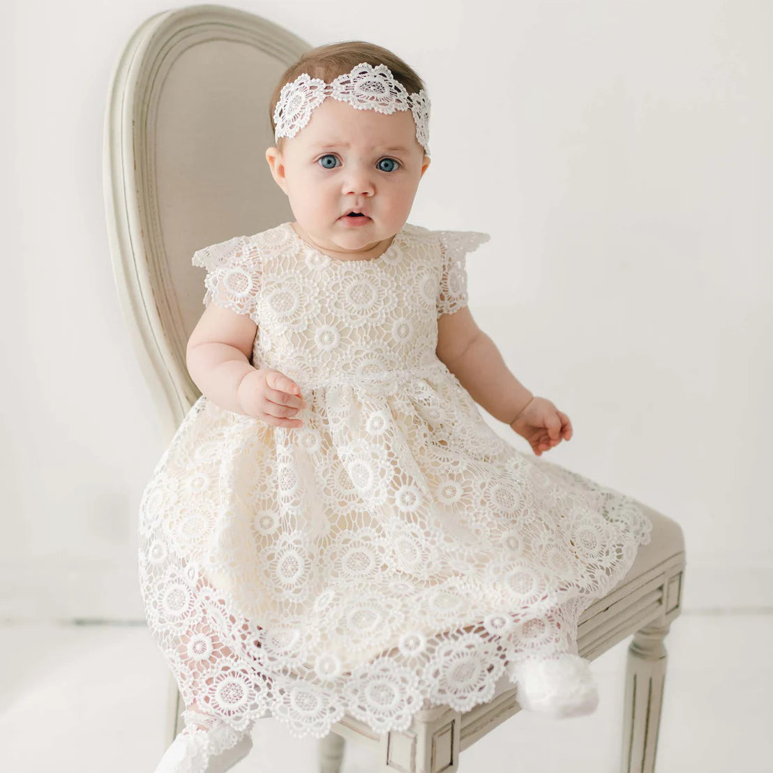 Poppy Lace Dress (9-12M) EUC