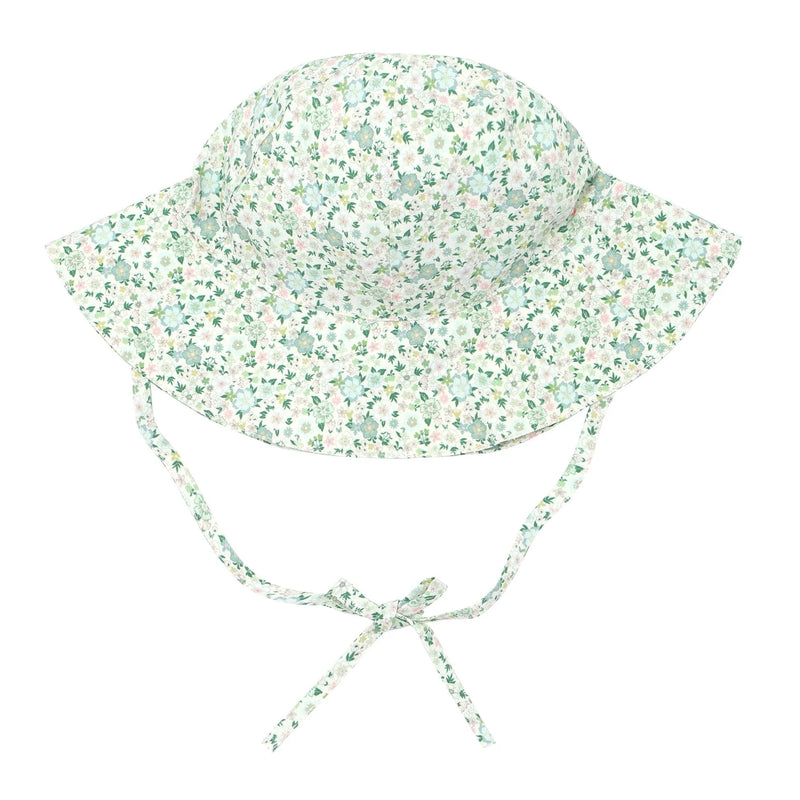 Baby slate floral sun hat (Size: 12-18M) NWOT