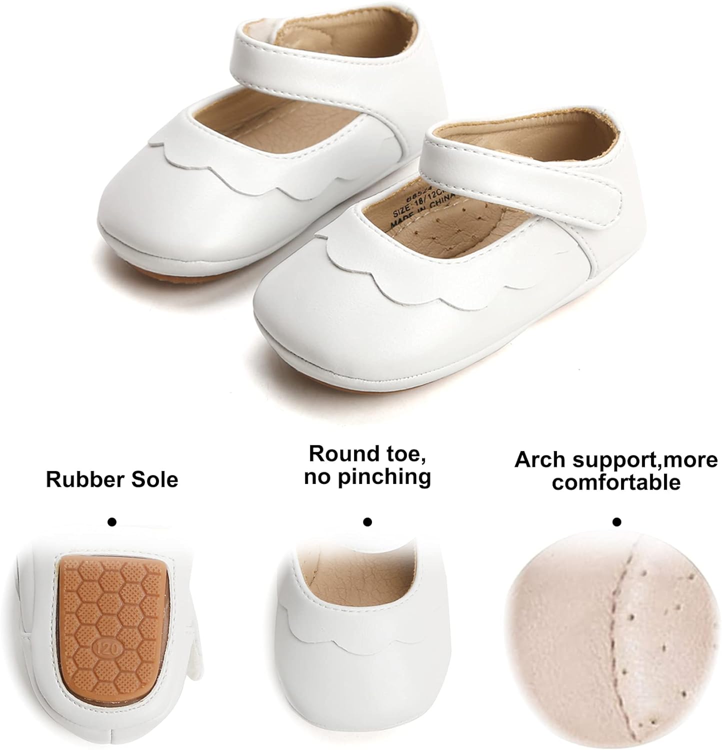 Felix & Flora Baby Walking Shoes 2 Colors White & Pink ( Size 6-9M) NWOT