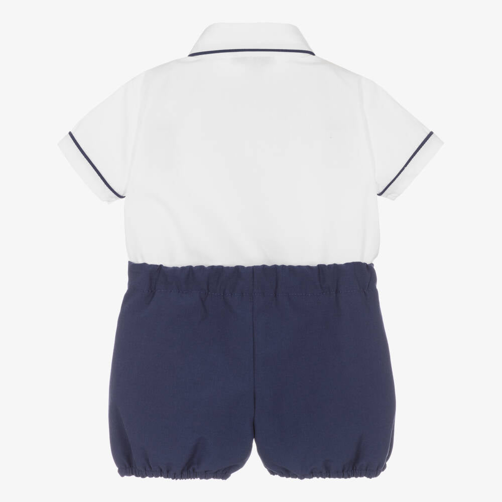 Boy Blue Hand Embroidered Cotton Set (3T) NWT