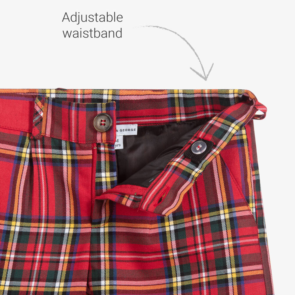 Boys Tartan Res Shorts Ensemble (3T) EUC