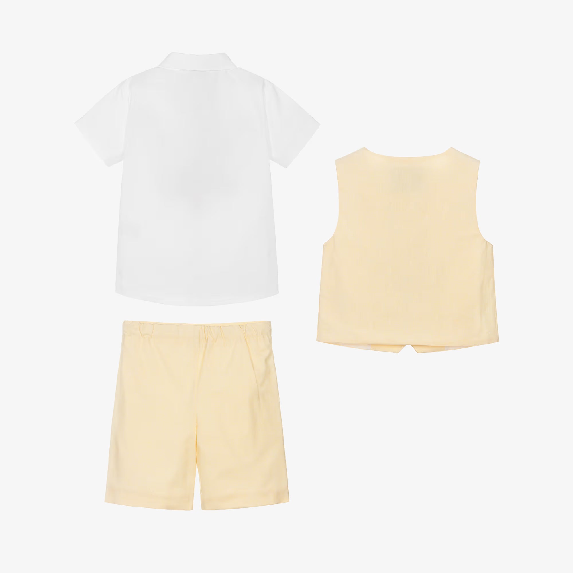 Boys Yellow Waistcoat & Shorts Suit ( NWOT 3T)