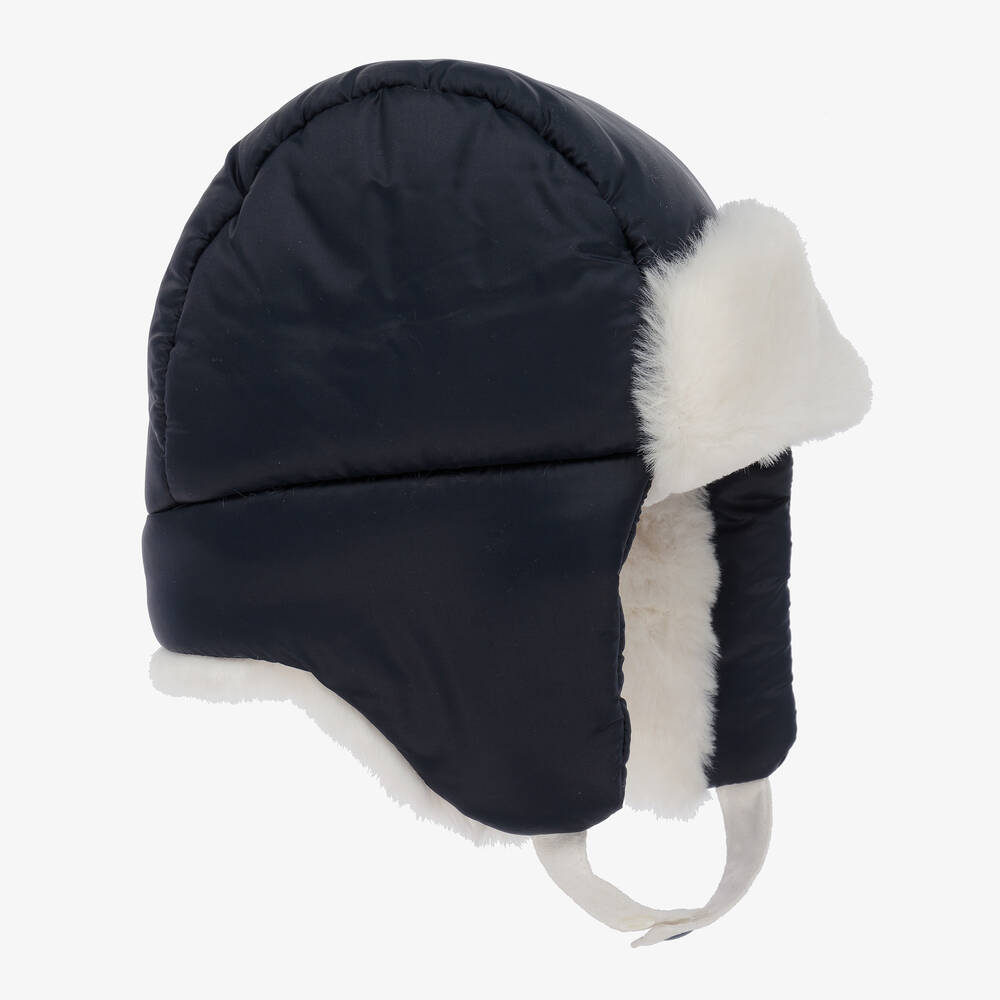 Boys Blue & White Trapper Hat (3T) NWT