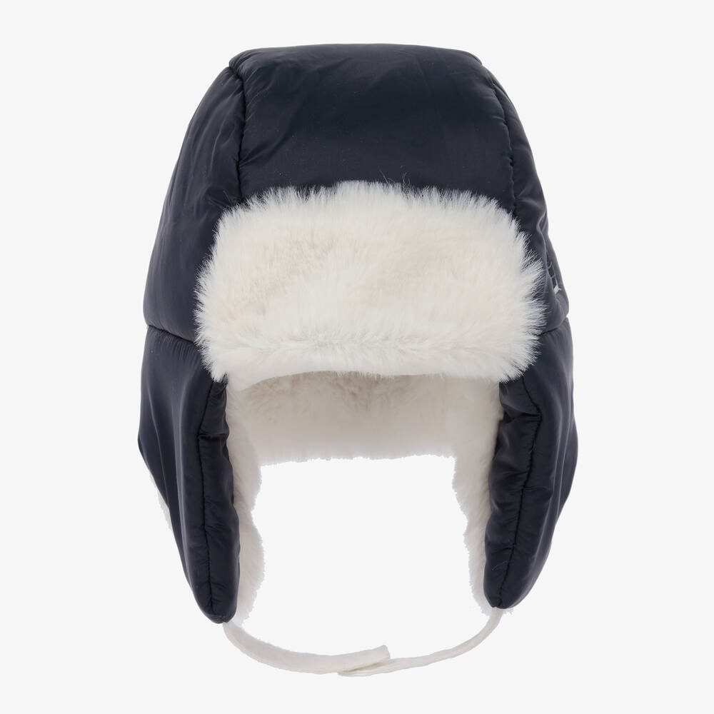 Boys Blue & White Trapper Hat (3T) NWT