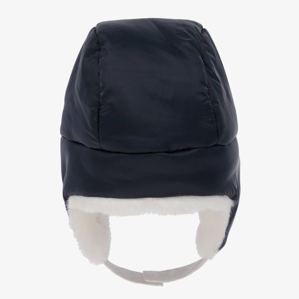 Boys Blue & White Trapper Hat (3T) NWT