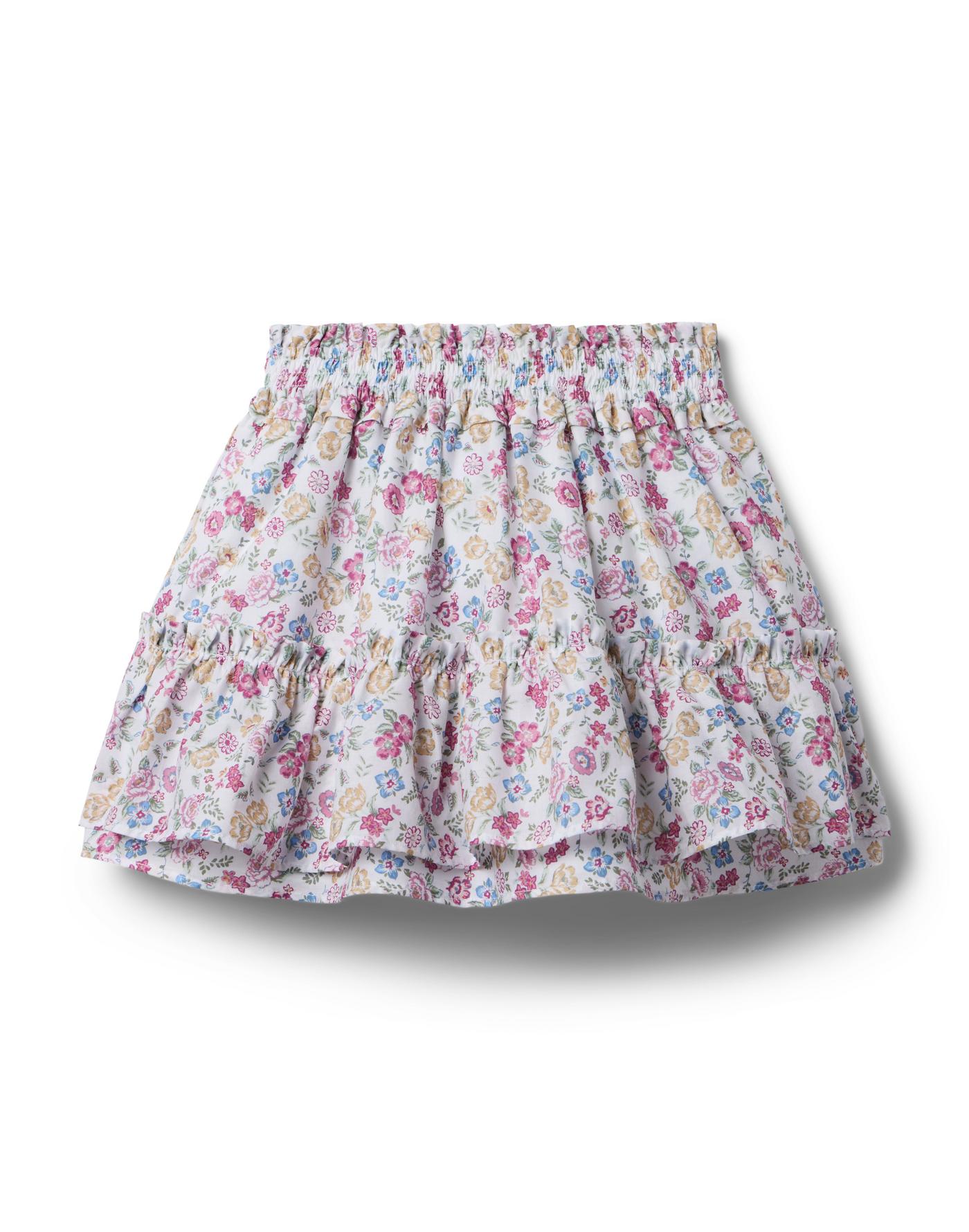 Ditsy Floral Tiered Smocked Skirt (EUC 12-18M)