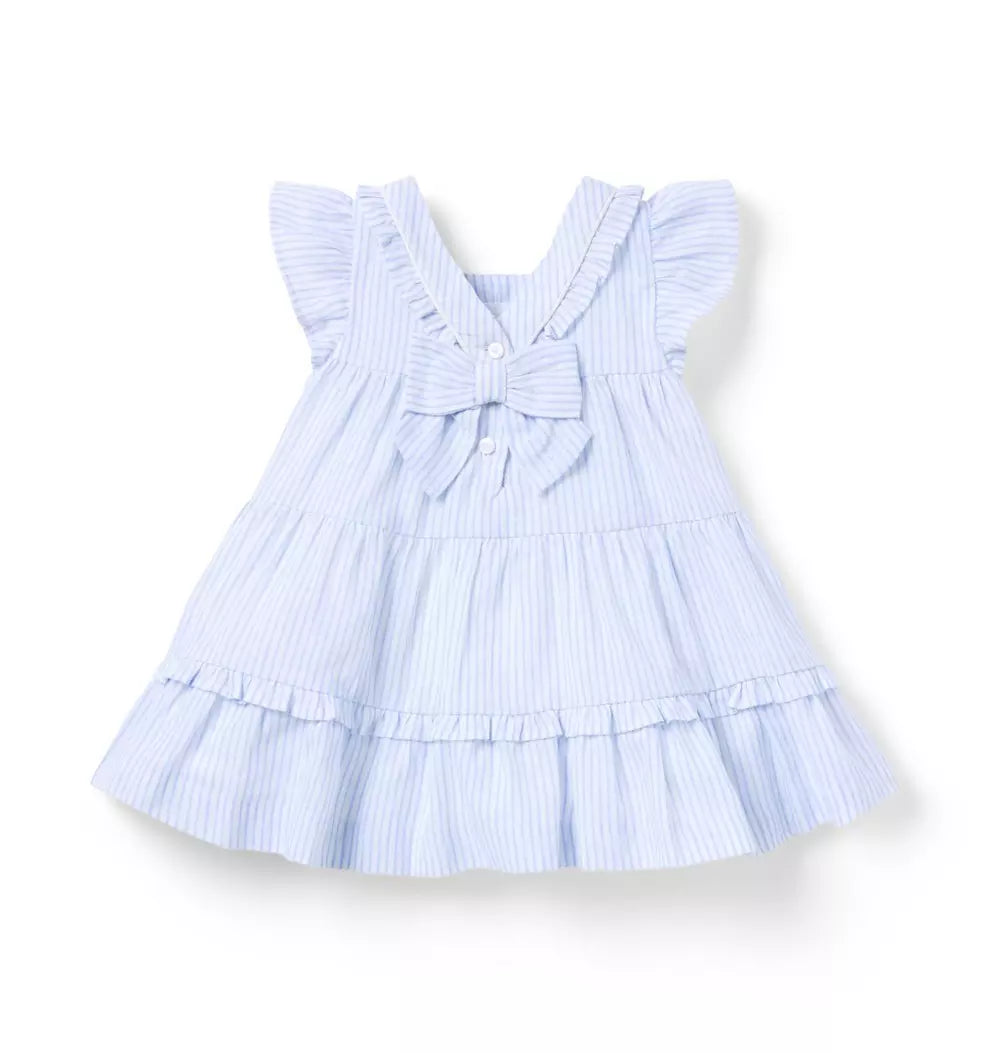 Baby Striped Ruffle Dress (Size 18-24M) EUC