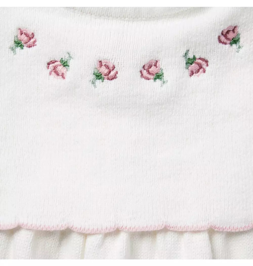 Baby Embroidered Rose One-Piece (Size 18-24M) EUC