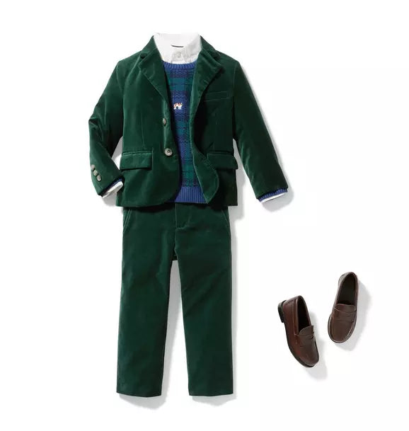 Janie and Jack Velvet Blazer & Pant (Size 3T) EUC