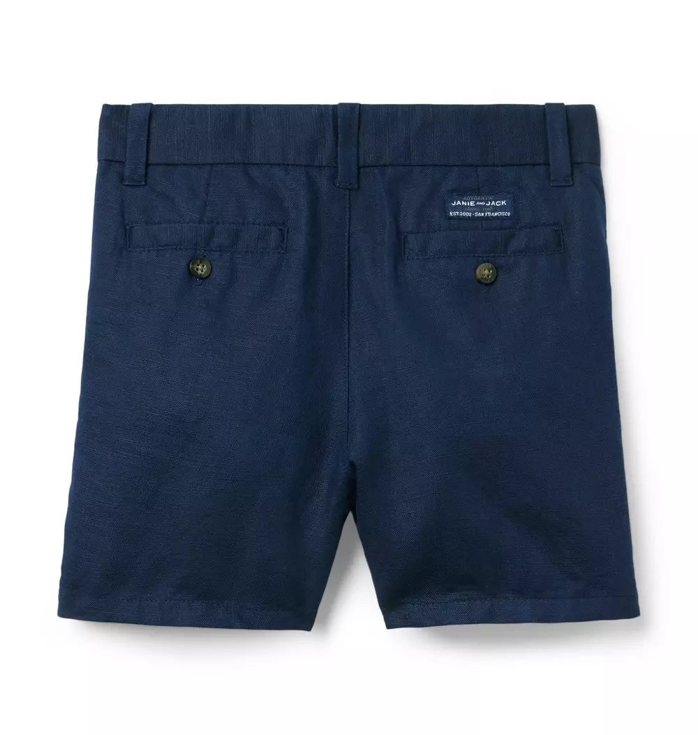 Linen-Cotton Boys Blue Short (EUC 3T)