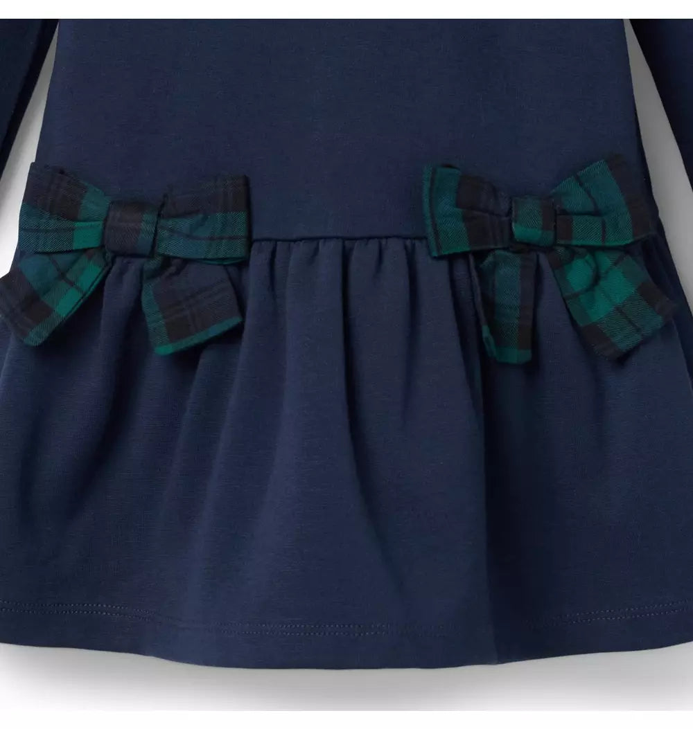 Tartan Bow Ponte Dress (EUC 18-24M)