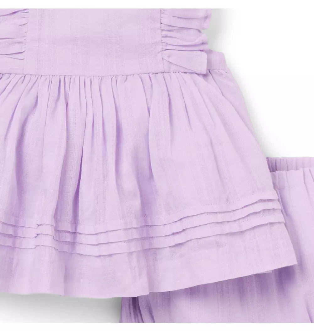 Baby Ruffle Pintuck Matching Set (EUC 18-24)