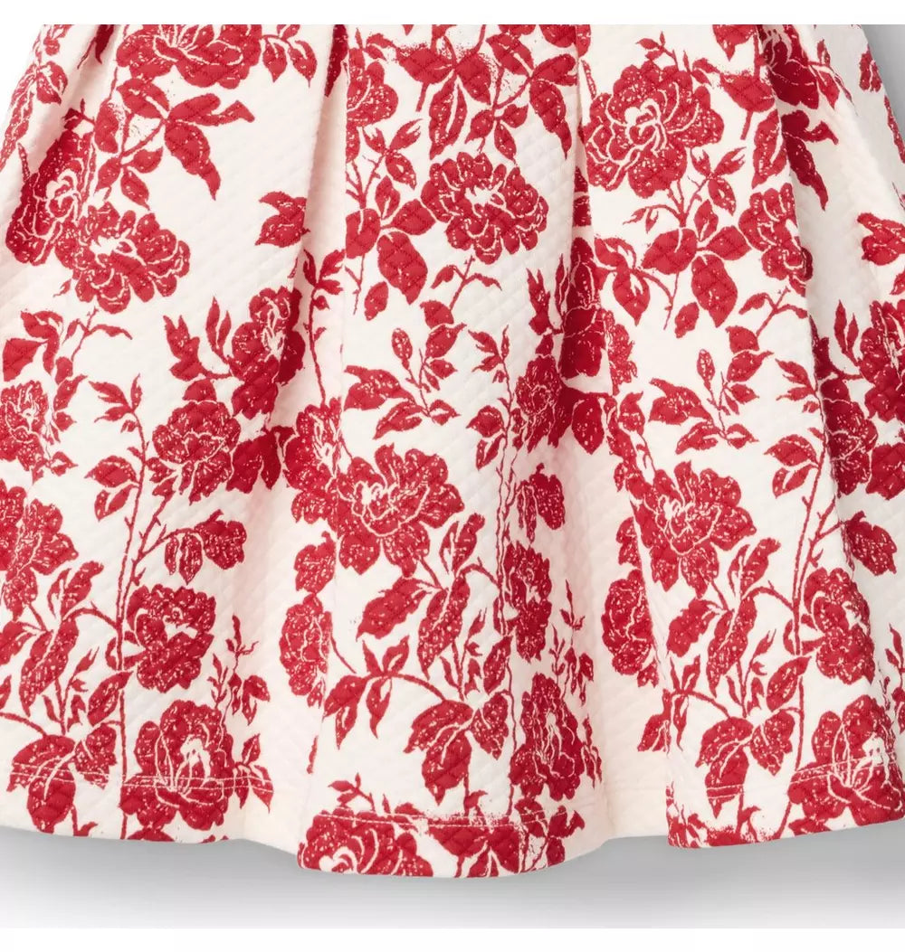 The Floral Quilted Bow Dress (18-24M) EUC