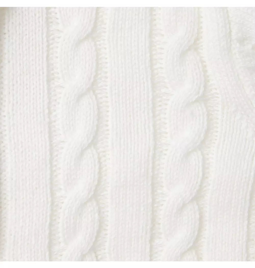 Baby Cropped Cream Cable Knit Cardigan (Size 6-12M) EUC