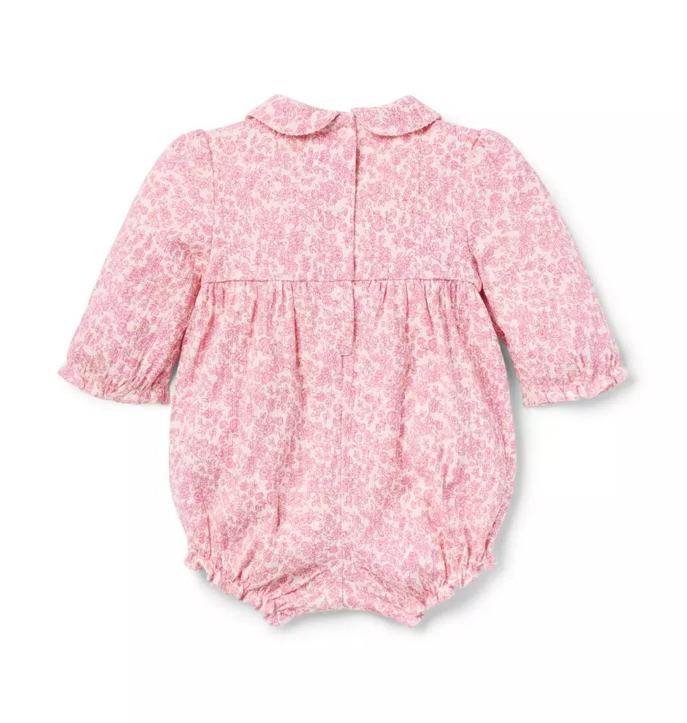 Baby Ditsy Floral Smocked Romper (Size 18-24M) EUC