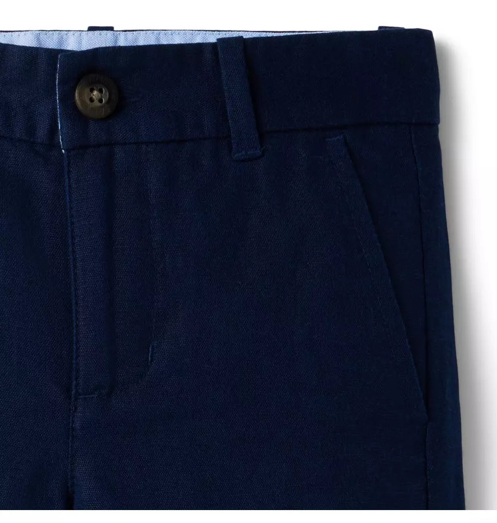 Linen-Cotton Navy Short (NWOT 3T)
