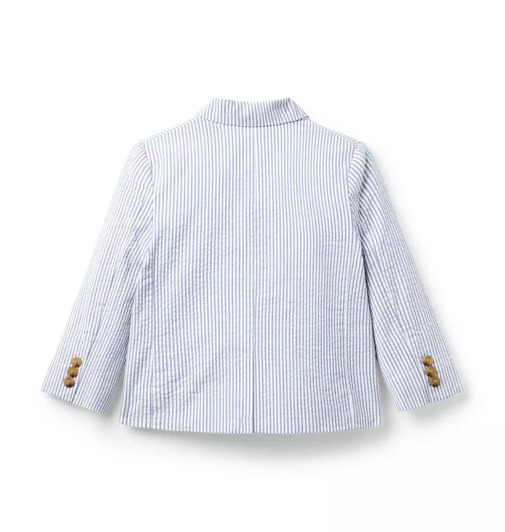 The Striped Seersucker Blazer (EUC 3T)