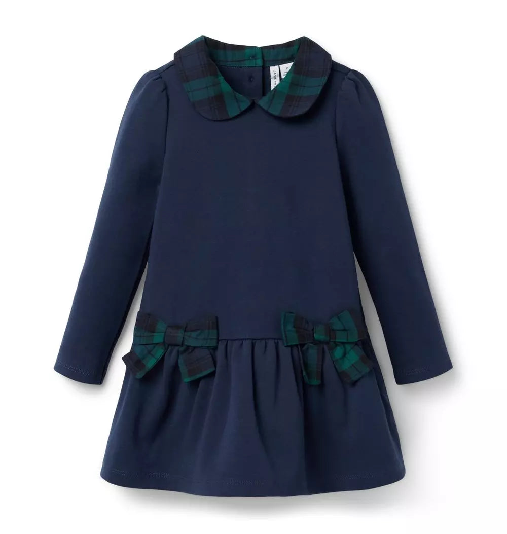 Tartan Bow Ponte Dress (EUC 18-24M)